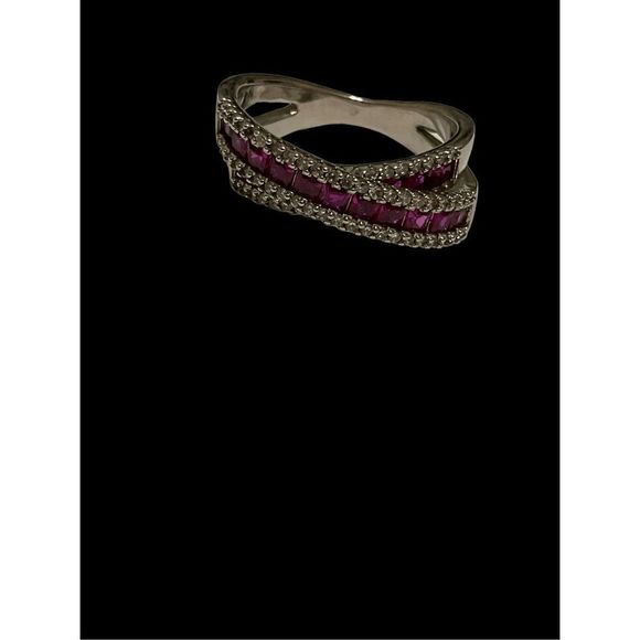 Natural Ruby Diamond Ring - Picture 3 of 13